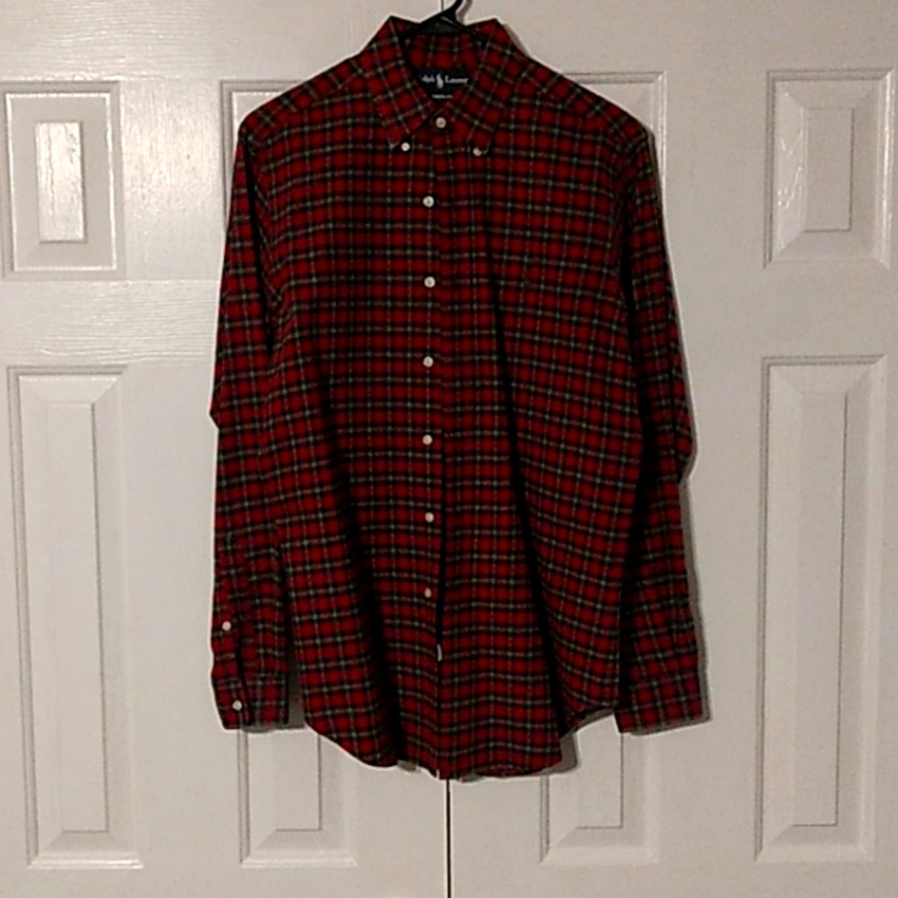 Polo Ralph Lauren Men’s Multicolor Vintage Plaid Button-Down Shirt Size Medium